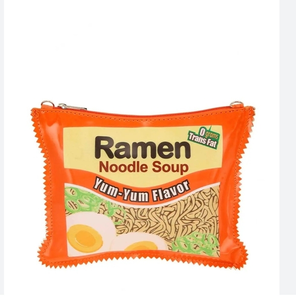 Le Miel Handbags - Ramen Noodle Soup Crossbody Bag - Orange